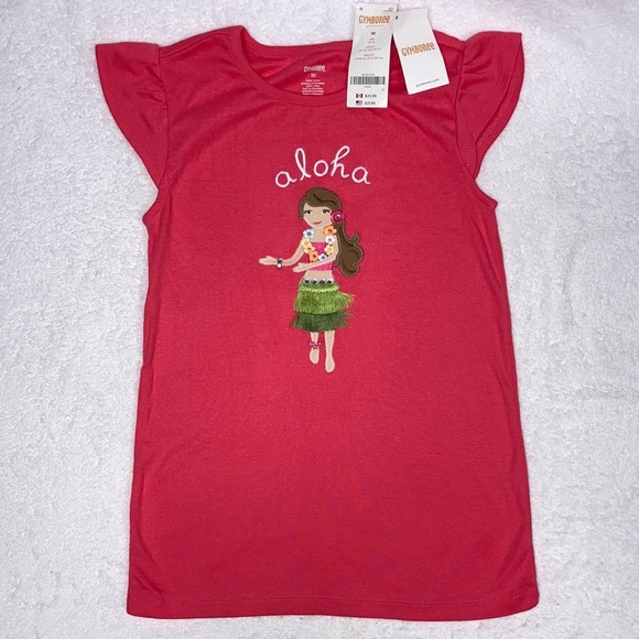 Nwt Gymboree aloha hula girl cotton short sleeve tee size 10 - Picture 1 of 8